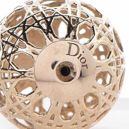 Christian Dior Cannage Mise En Dior Tribal Earrings Gold 5 of 6