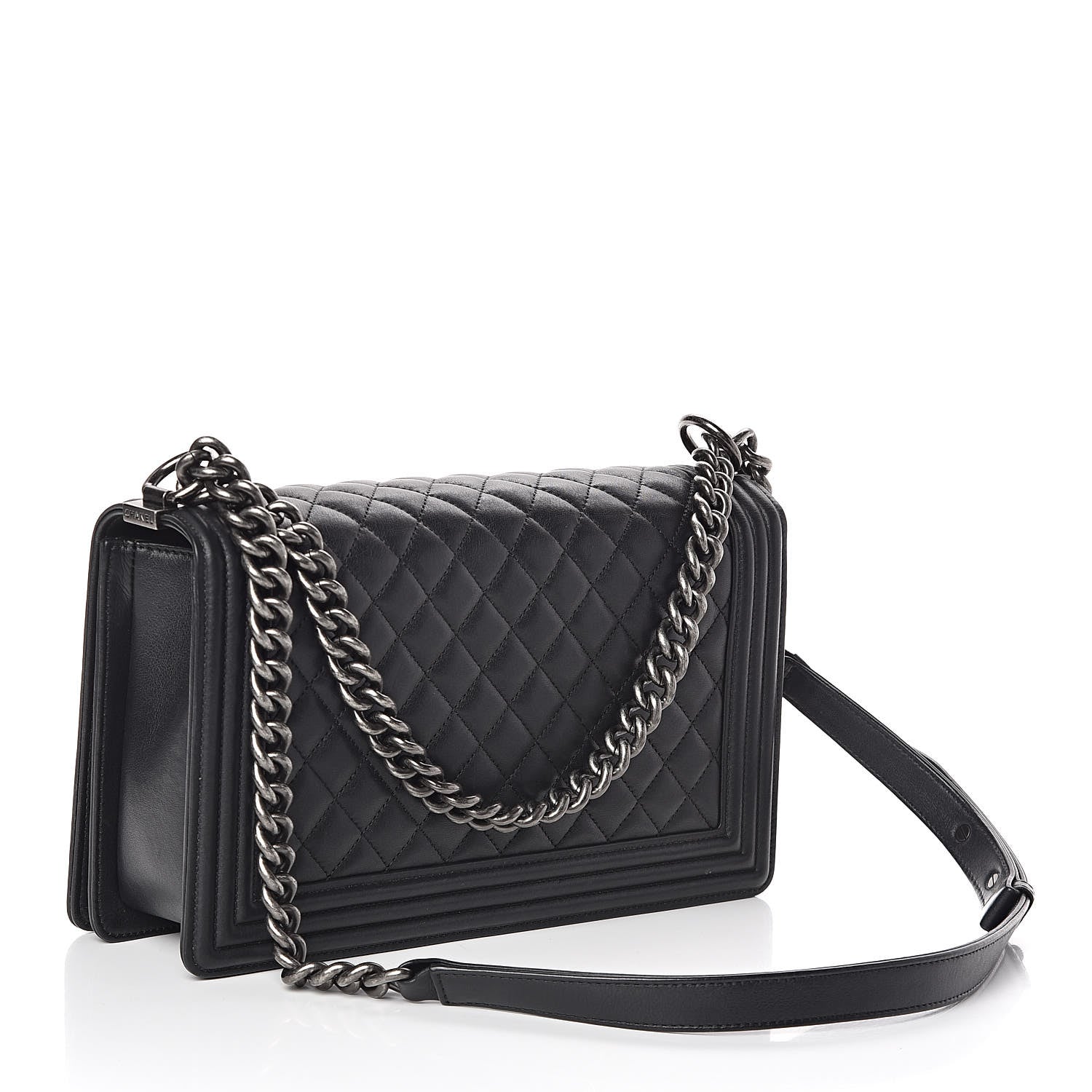 Chanel Lambskin Quilted New Medium Boy Flap Black 3 of 14