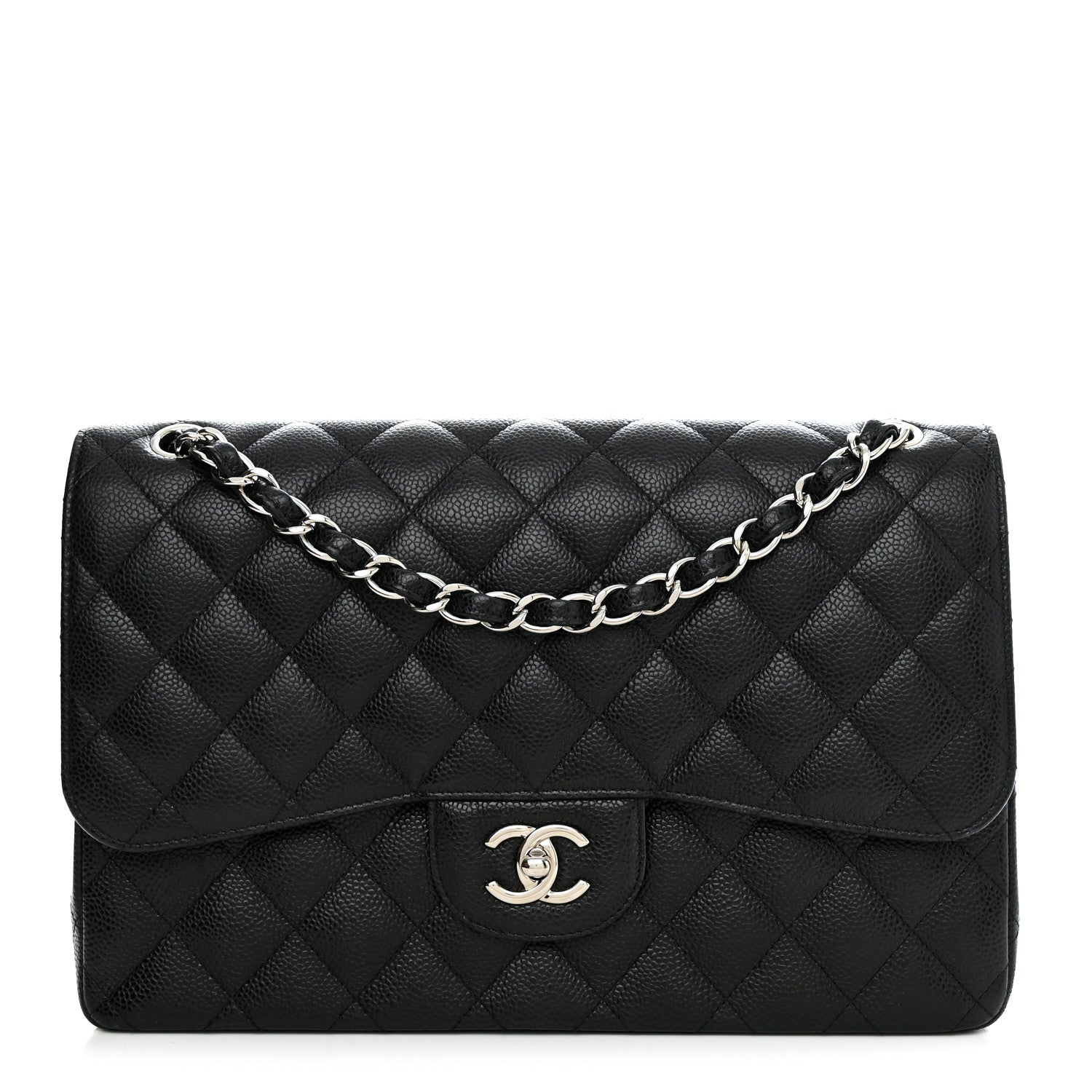 Chanel Caviar Quilted Jumbo Double Flap Black 1 of 12