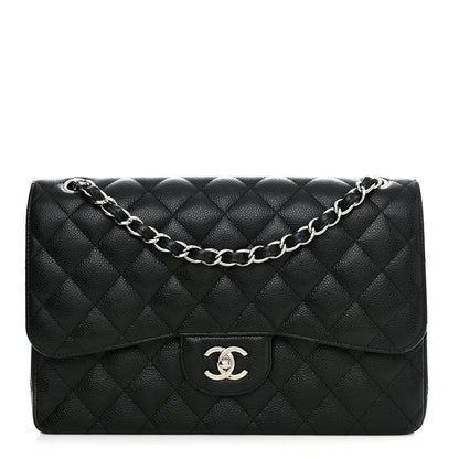 Chanel Caviar Quilted Jumbo Double Flap Black 1 of 12