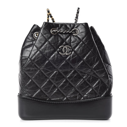 Chanel Aged Calfskin Quilted Small Gabrielle Backpack Black 1 of 10