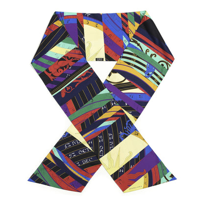 Hermes Silk Astrologie Nouvelle Maxi Twilly Violet Vert Jaune 1 of 4