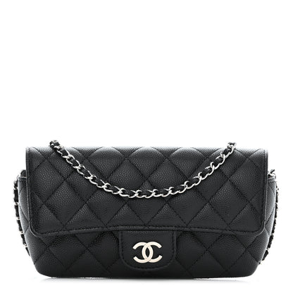 Chanel Caviar Quilted Glasses Case With Chain Black 1 of 12