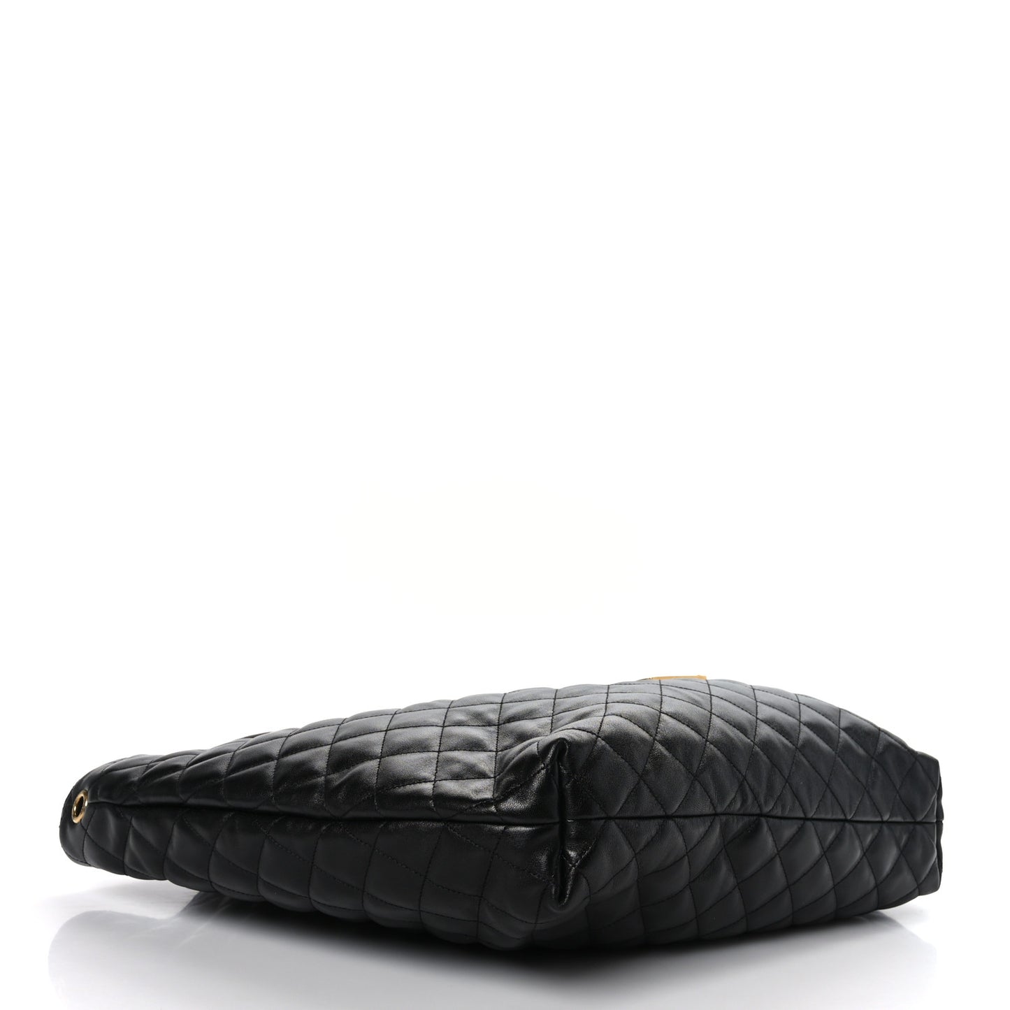 Lambskin Quilted Maxi Icare Shopping Tote Black