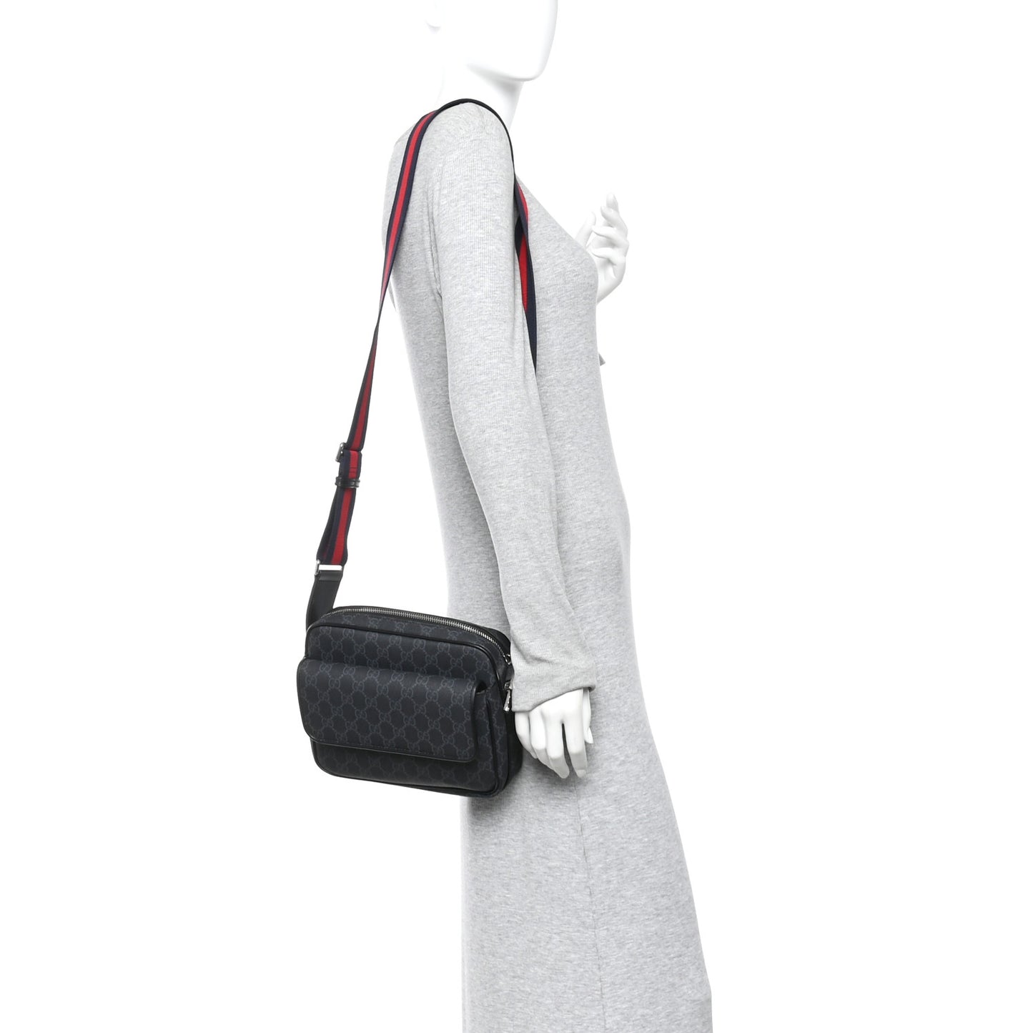 GG Supreme Monogram Small Crossbody Bag Black