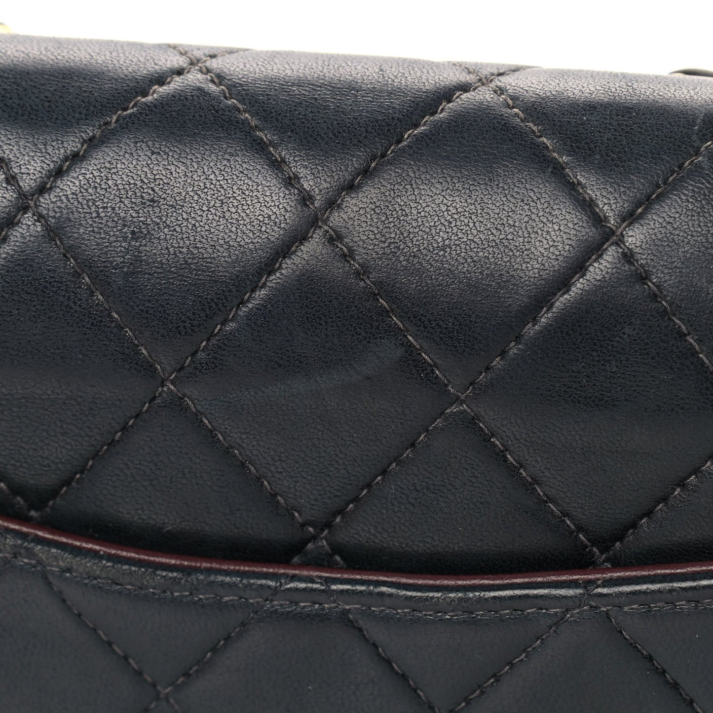 Lambskin Quilted Small Double Flap Black