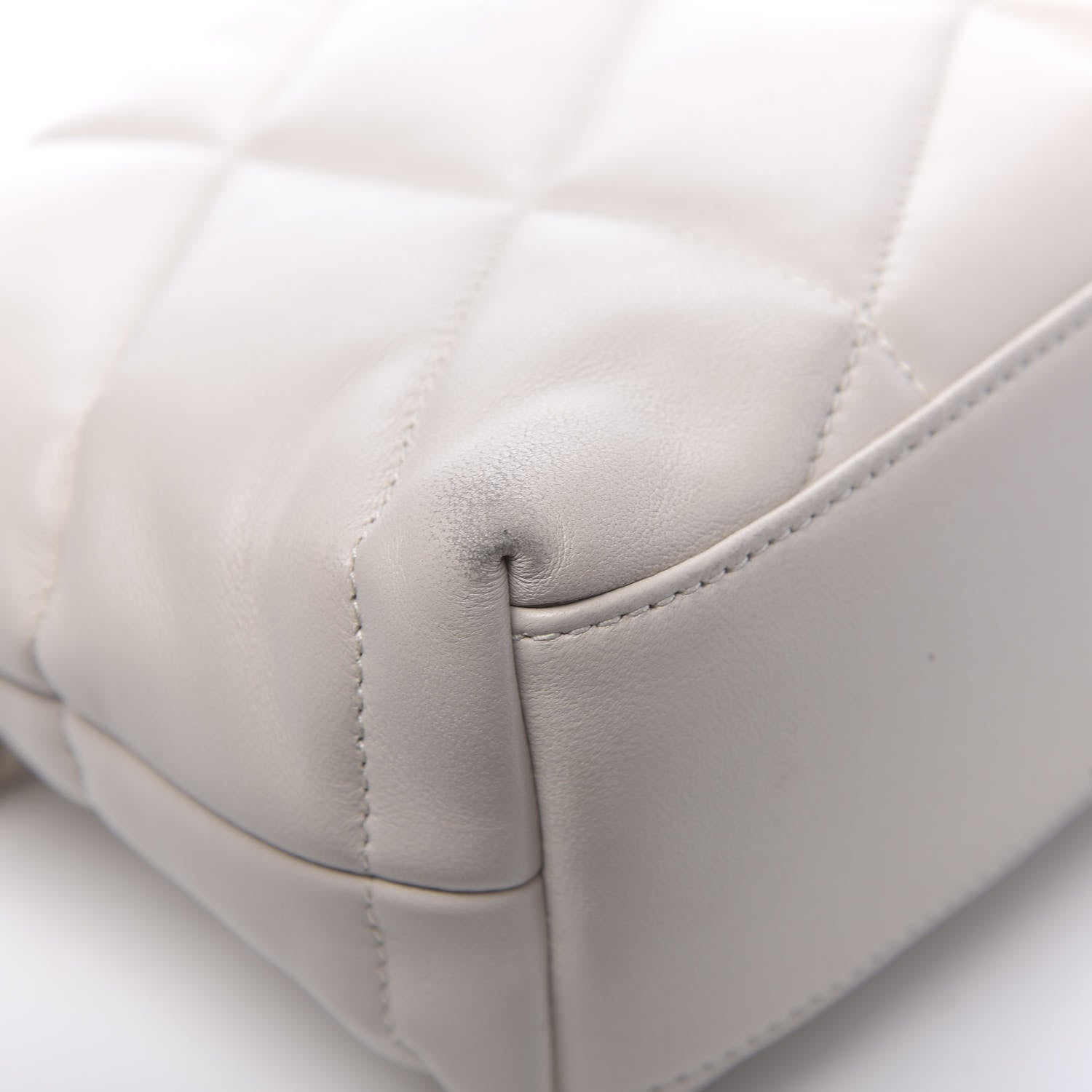 Saint Laurent Lambskin Quilted Toy Loulou Puffer Monogram Chain Satchel Crema Soft 11 of 13