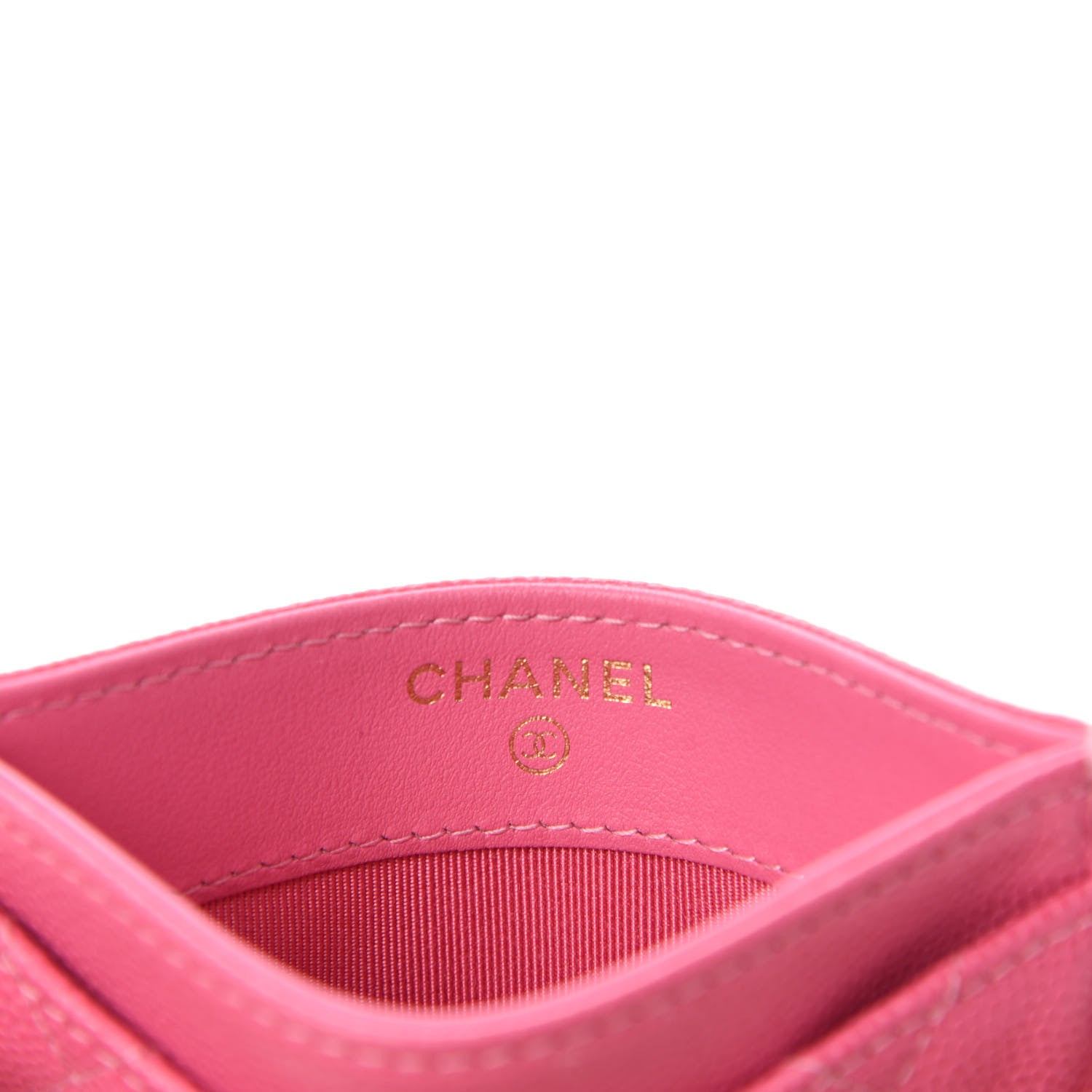 Chanel Caviar Quilted Card Holder Pink 6 of 8