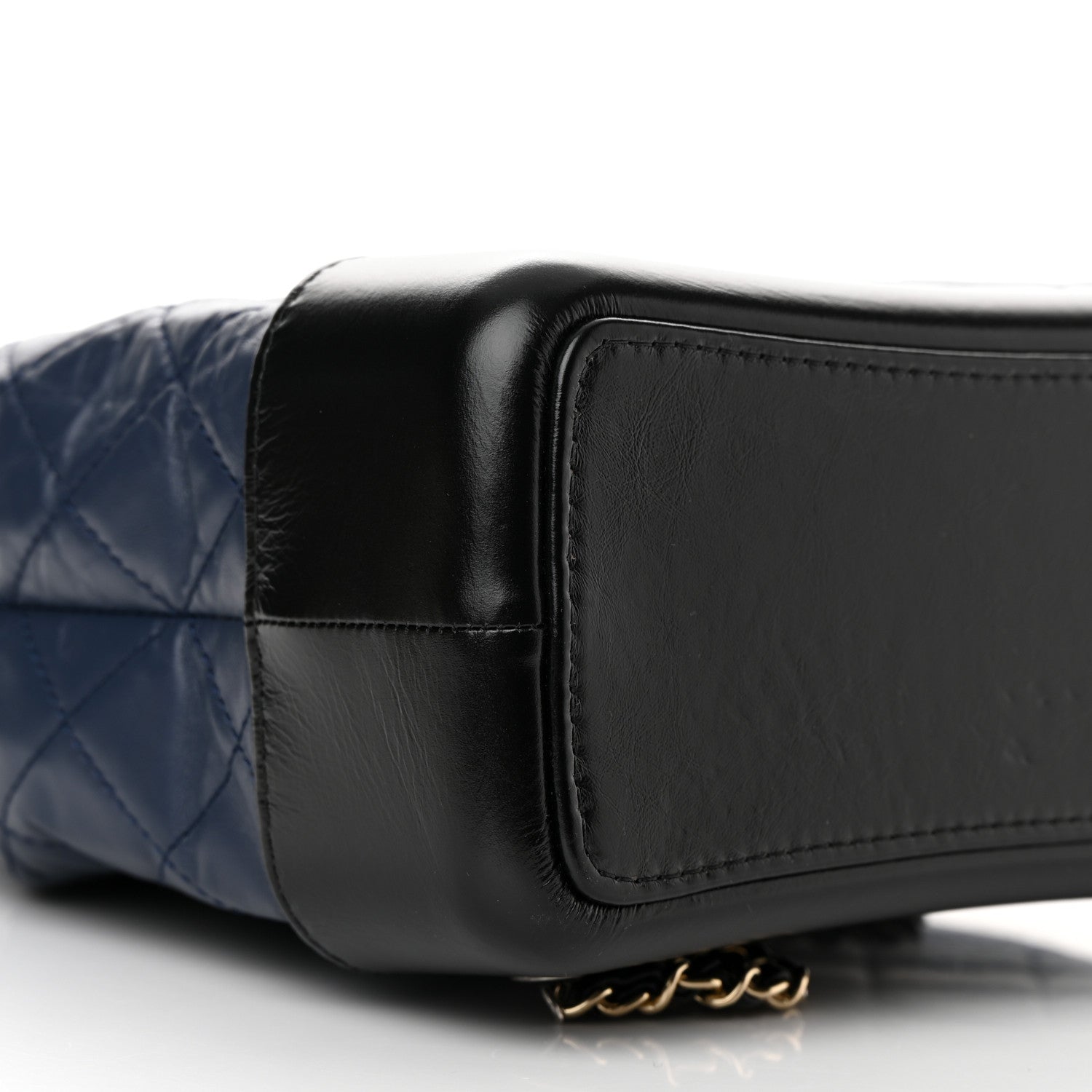 Chanel Aged Calfskin Quilted Gabrielle Backpack Navy Black 9 of 14