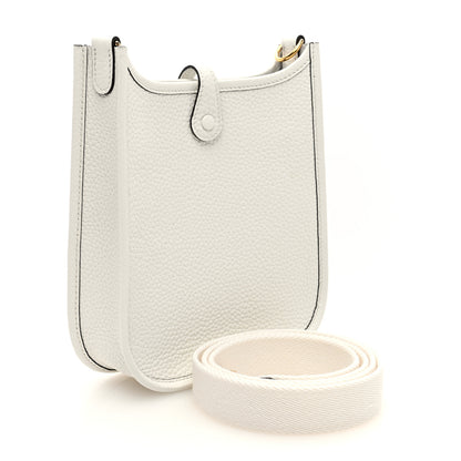 Hermes Taurillon Clemence Amazone Evelyne TPM New White 3 of 11