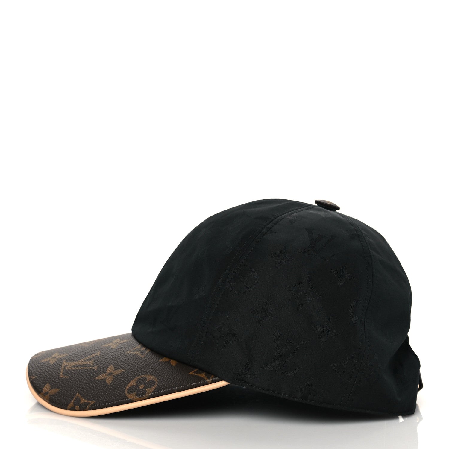 Louis Vuitton Polyester Silk Monogram LV Get Ready Cap M Black 4 of 7
