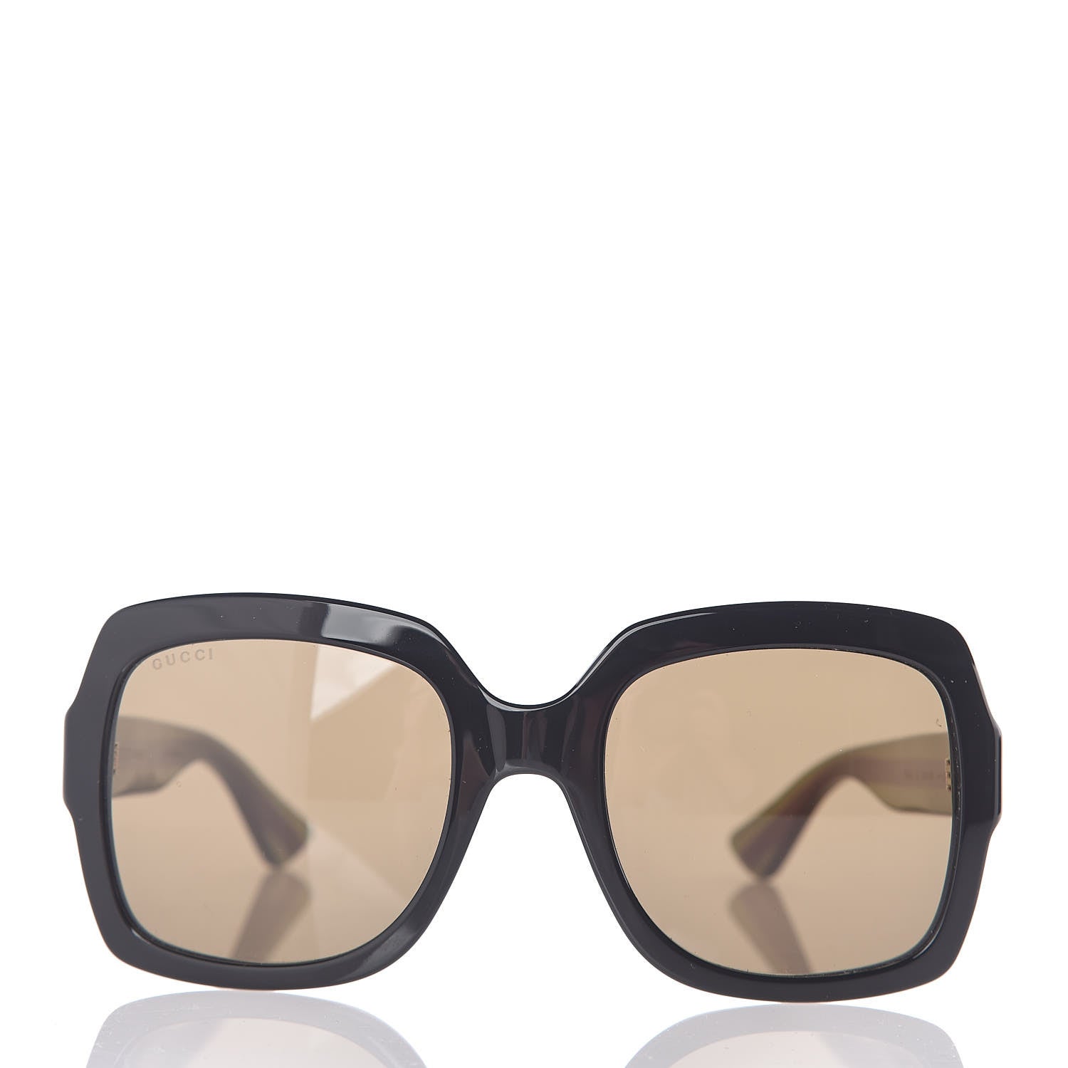 Gucci Oversize Square Web GG 0036S Sunglasses Black 2 of 11