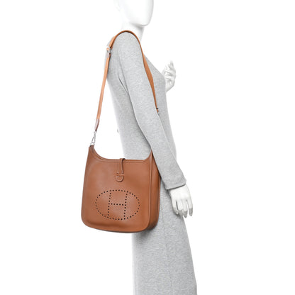 Hermes Taurillon Clemence Evelyne III PM Gold 2 of 10
