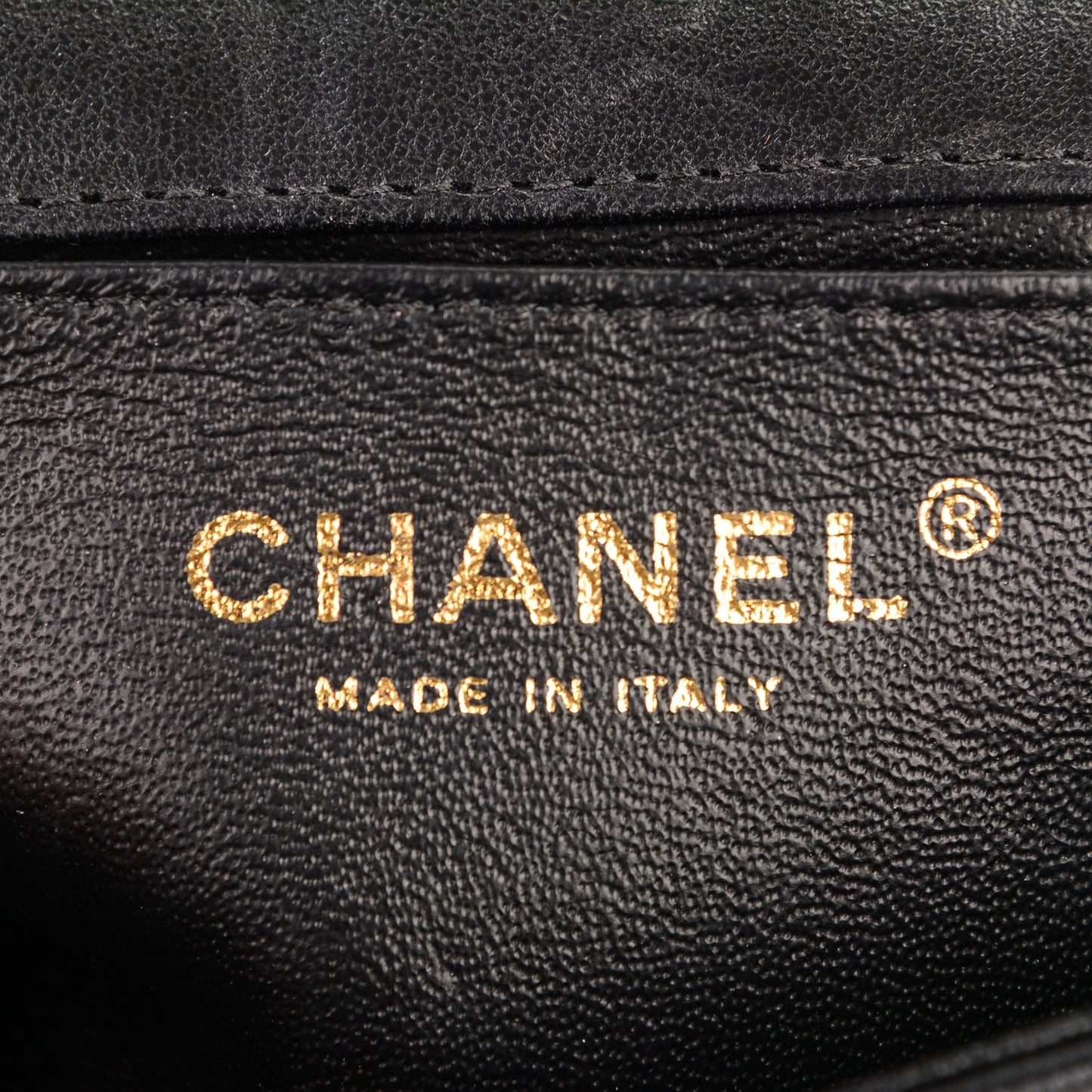 Lambskin Quilted Extra Mini V For Victory Flap Black