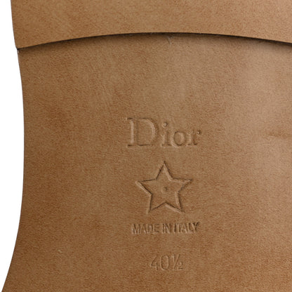 Christian Dior Suede Goatskin Shearling Embroidered Dway Slide Sandals 40.5 Cookie 8 of 9