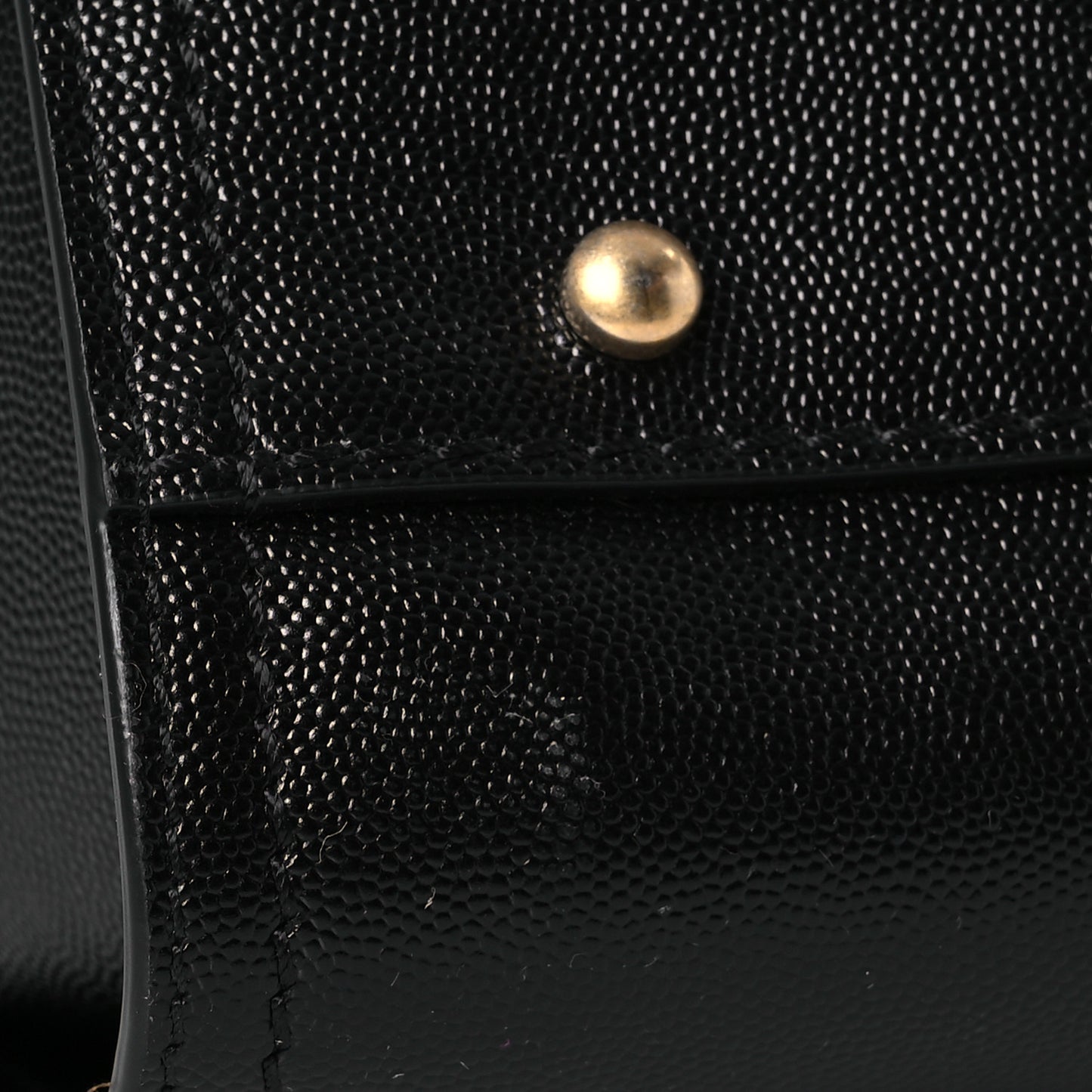 Caviar Medium Studded Deauville Tote Black