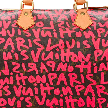 Louis Vuitton Monogram Graffiti Speedy 30 Fuchsia 8 of 11