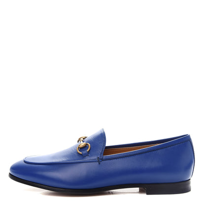 Gucci Malaga Kid Womens Jordaan Loafers 37 Electric Blue 1 of 11