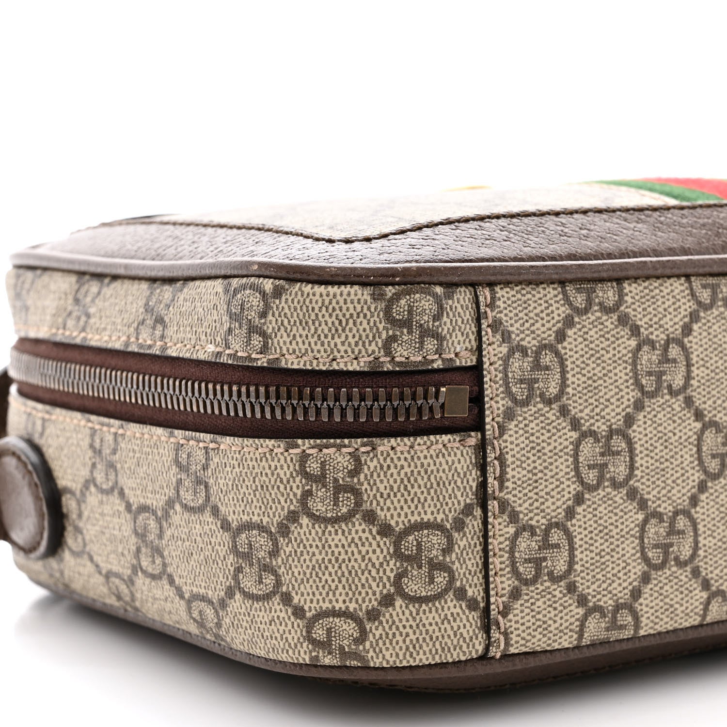 Gucci GG Supreme Monogram Web Small Ophidia Top Handle Shoulder Bag Brown 9 of 12