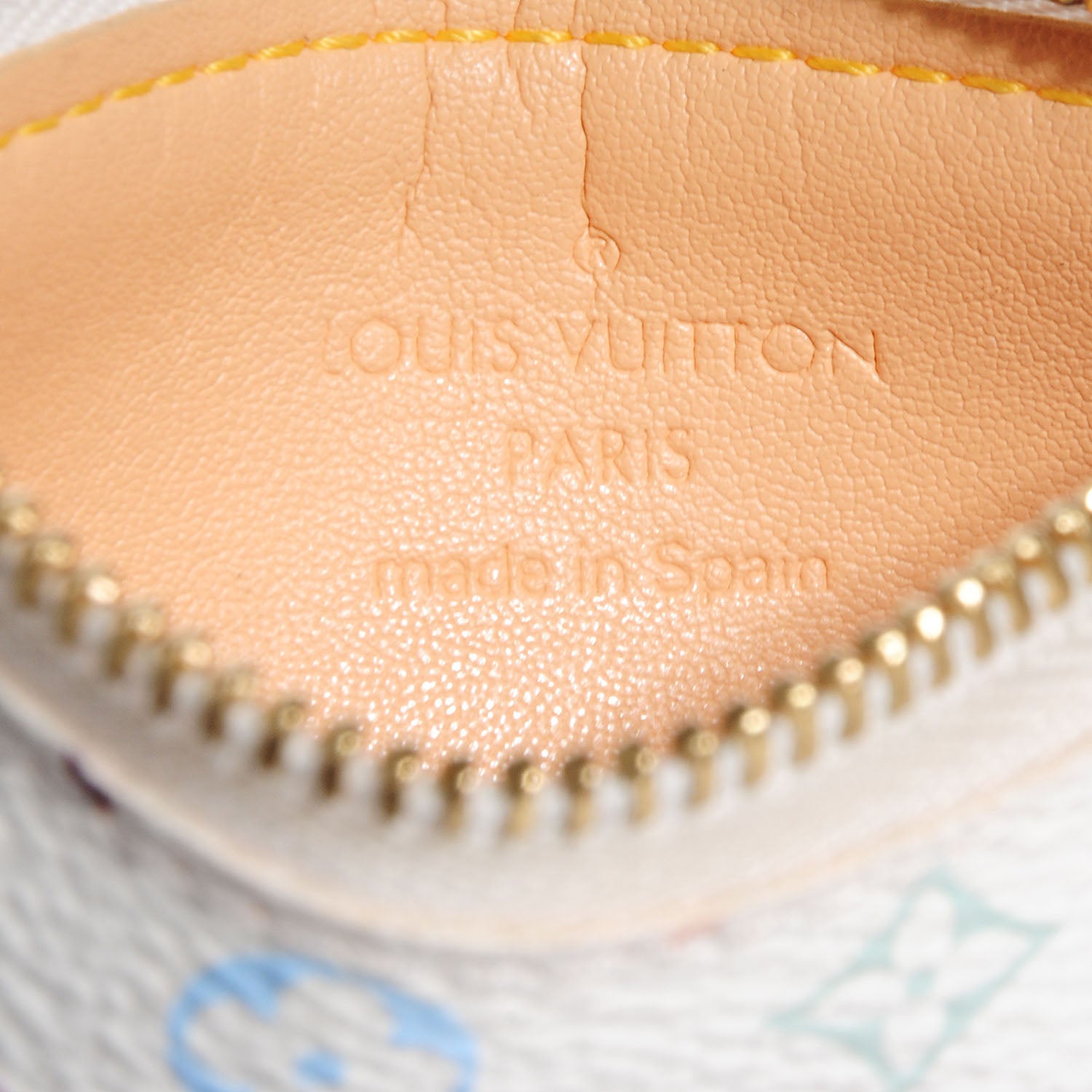Louis Vuitton Monogram Multicolor Key Pouch White 7 of 8
