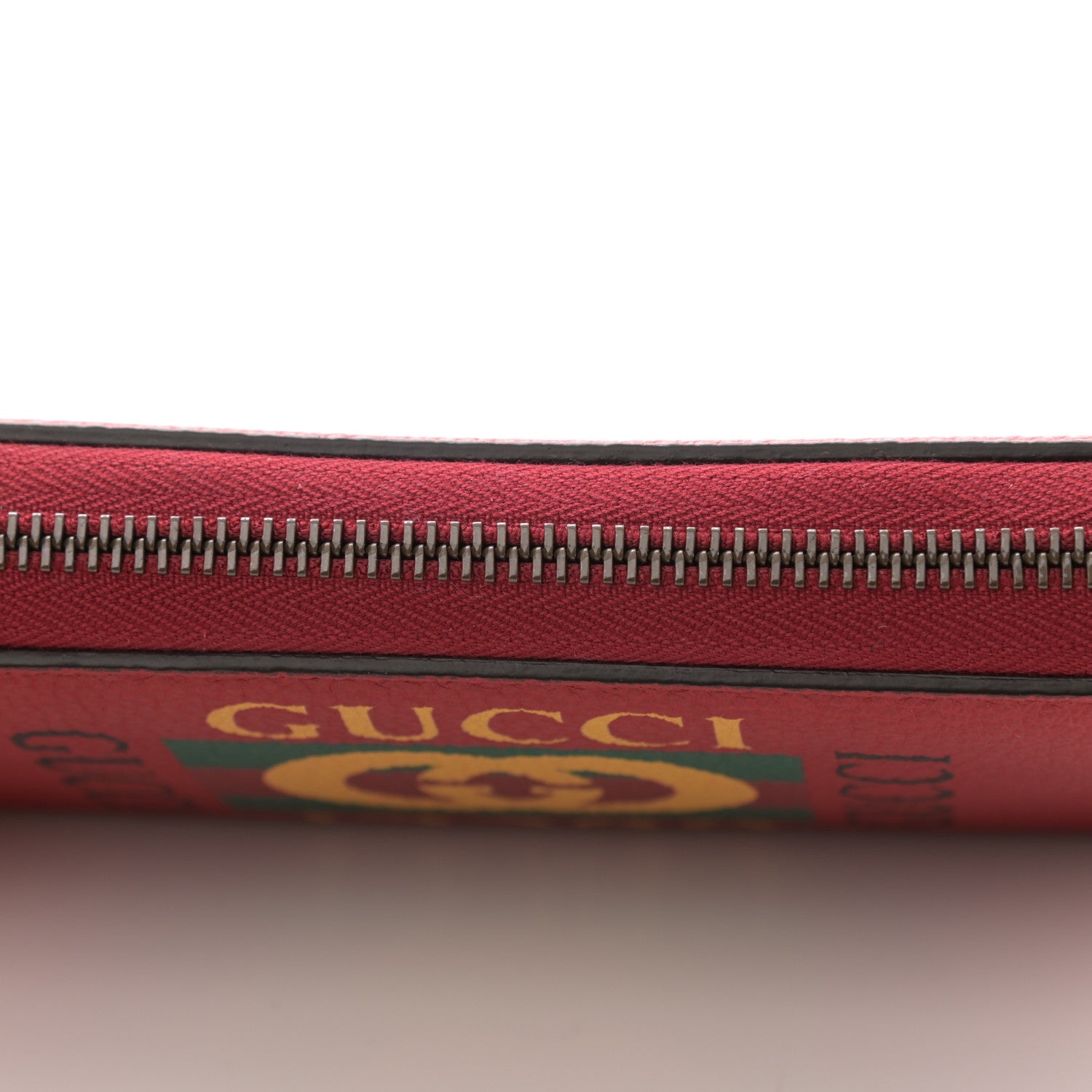 Gucci Cripto Calfskin Interlocking G Logo Zip Around Wallet Hibiscus Red Giallo Black Green Red 8 of 8