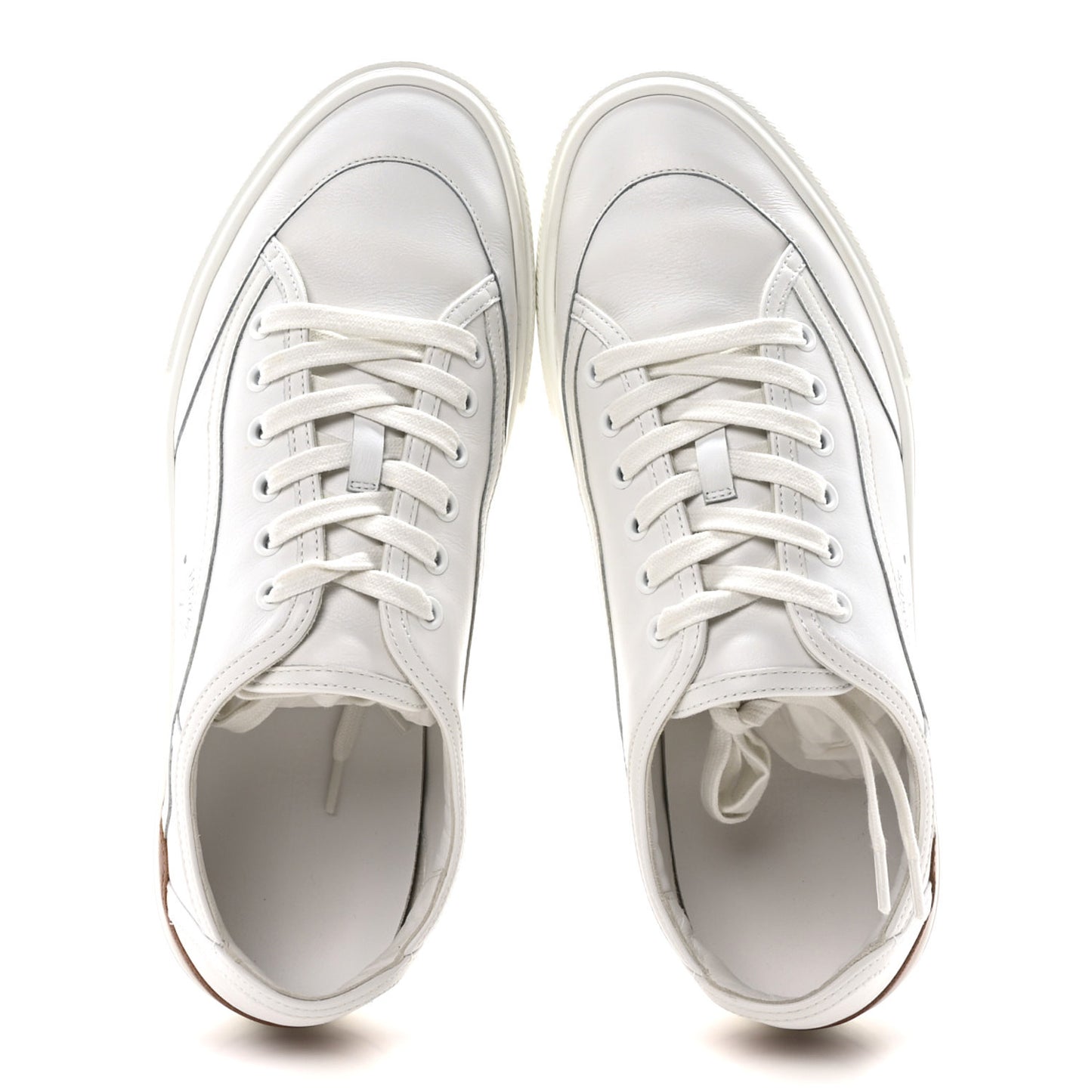Calfskin Mens Get Sneakers 42 White