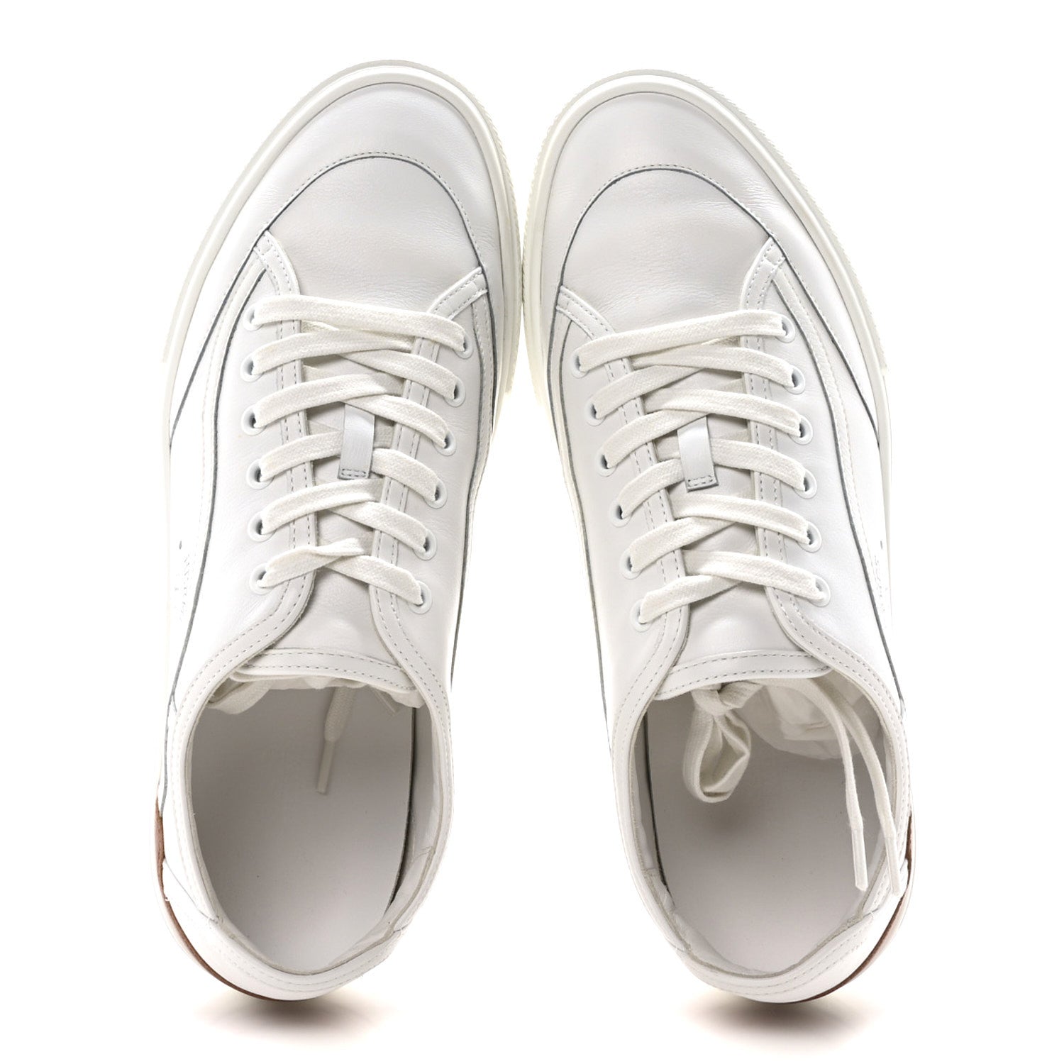 Hermes Calfskin Mens Get Sneakers 42 White 3 of 9