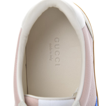 Gucci Calfskin Suede Web Womens G74 Sneakers 40 Oatmeal Soft Rose 7 of 9