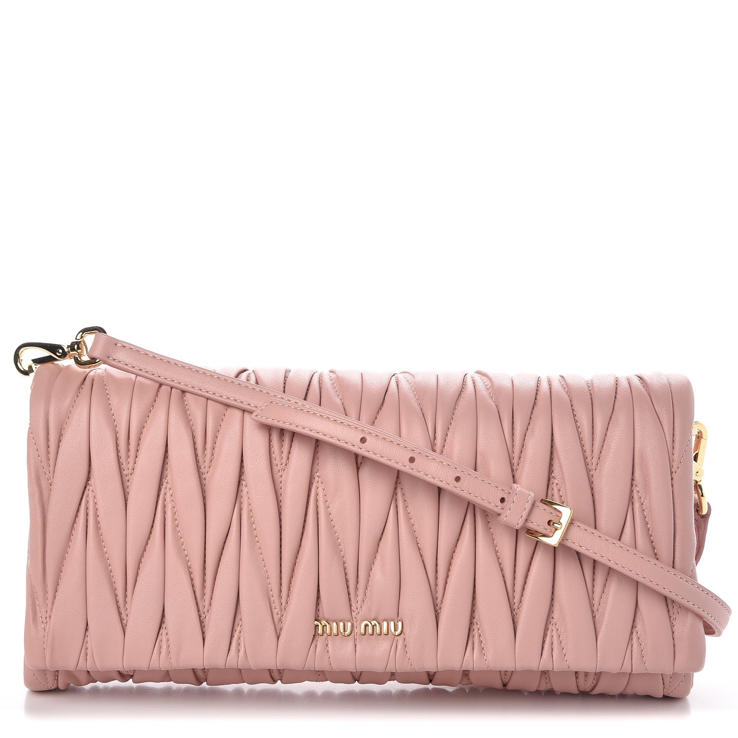 Miu Miu Nappa Matelasse Clutch Orchidea 1 of 9