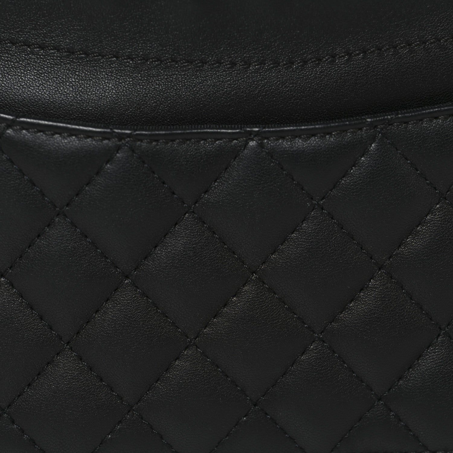 Chanel Lambskin Quilted Waist Bag Fanny Pack Black 8 of 10