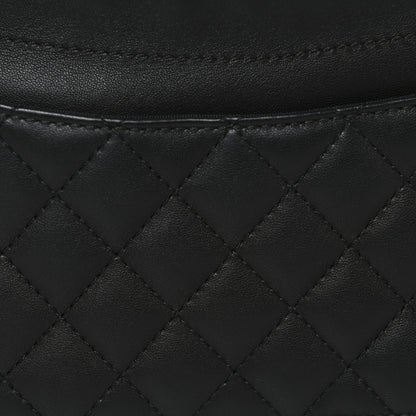 Chanel Lambskin Quilted Waist Bag Fanny Pack Black 8 of 10
