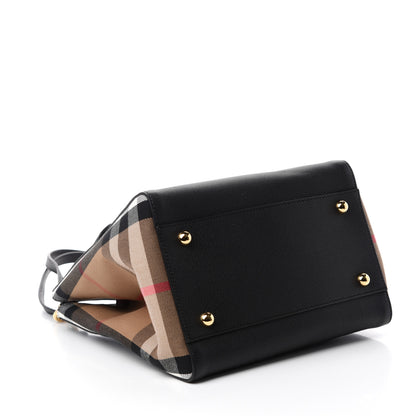 Burberry Grainy Calfskin House Check Small Canterbury Black 4 of 11