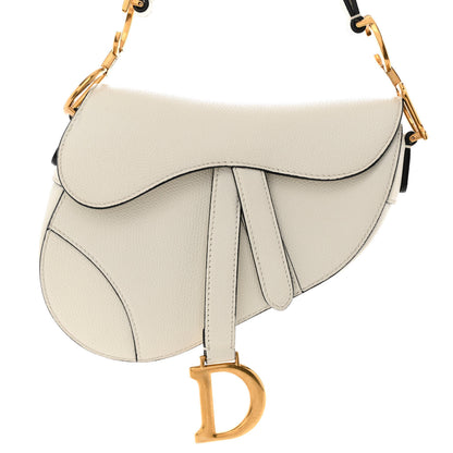Christian Dior Grained Calfskin Mini Saddle Bag White 8 of 10