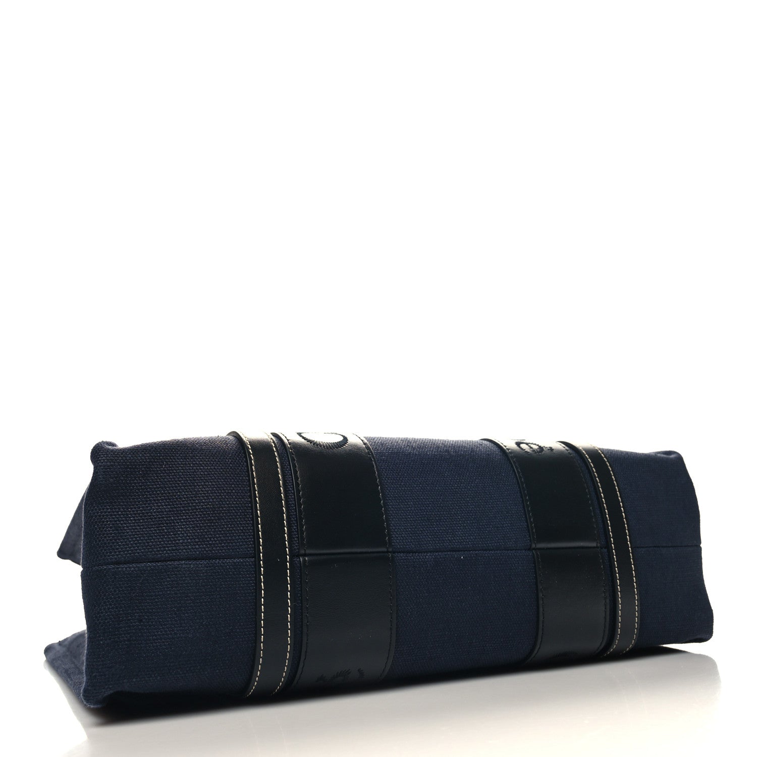 Chloe Calfskin Linen Medium Woody Tote Deep Denim 4 of 11