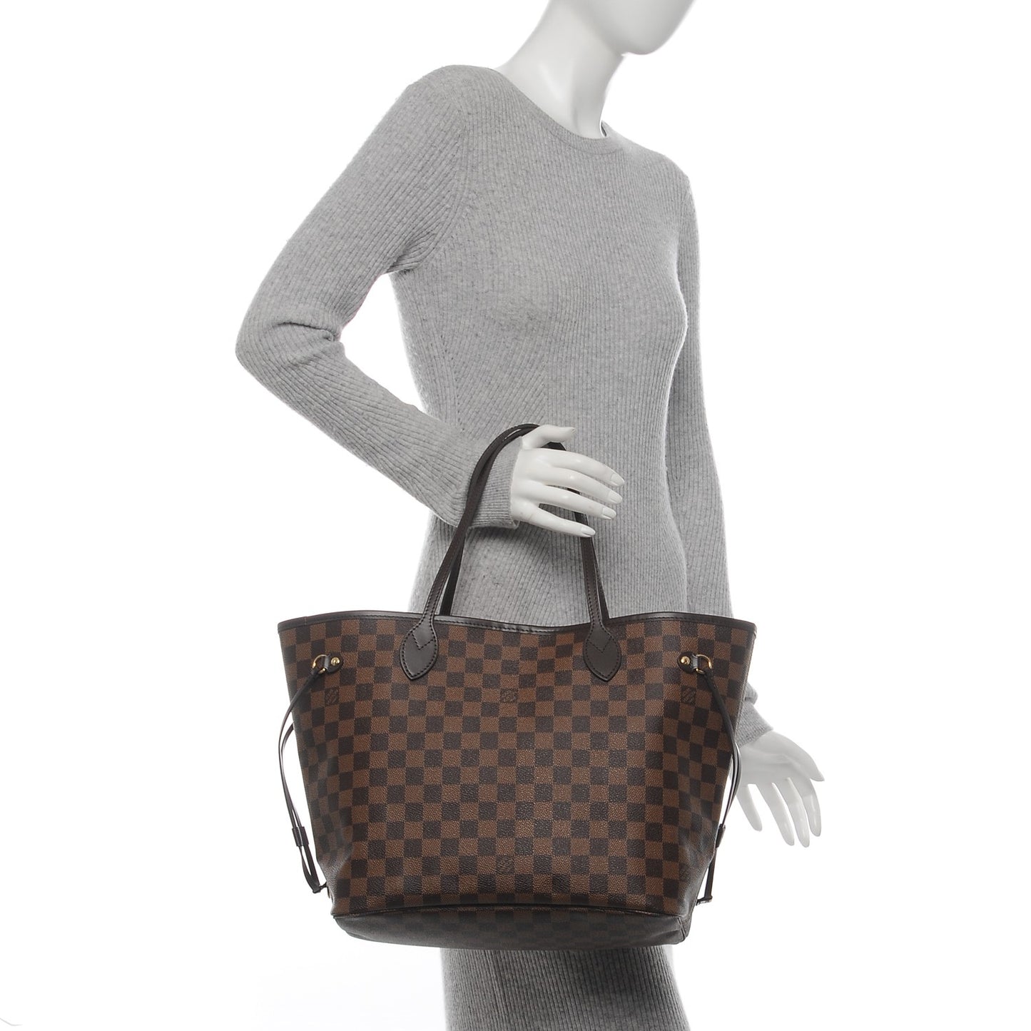 Damier Ebene Neo Neverfull MM Rose Ballerine