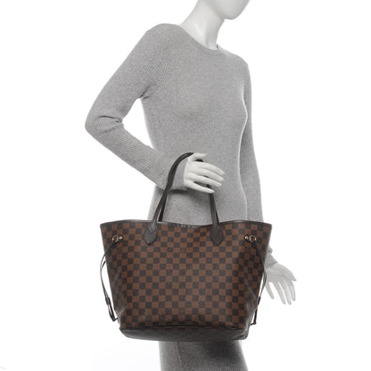 Louis Vuitton Damier Ebene Neo Neverfull MM Rose Ballerine 2 of 10