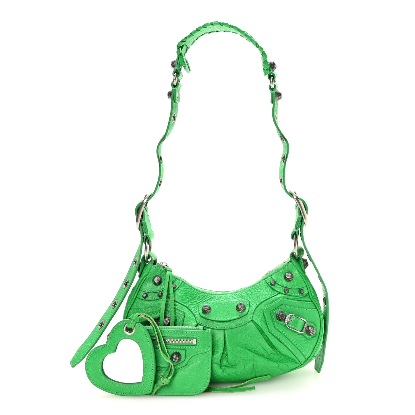 Agneau Arena Le Cagole Shoulder Bag XS Vivid Green