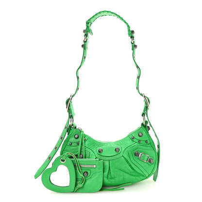 Balenciaga Agneau Arena Le Cagole Shoulder Bag XS Vivid Green 3 of 11