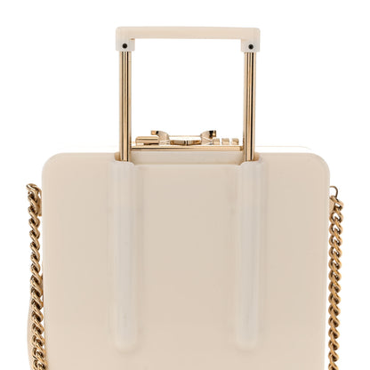 Chanel Plexiglass Patent Evening In The Air Mini Trolley Minaudiere Clutch Black White 13 of 14