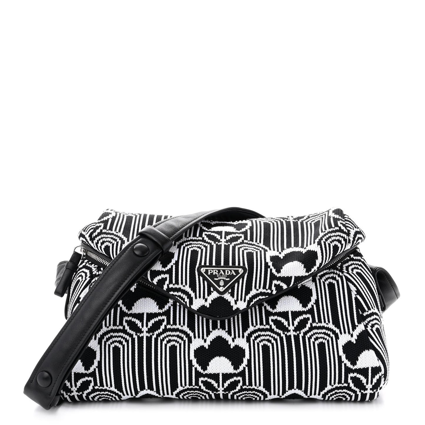 Maglia Jacquard Signaux Bag Black White