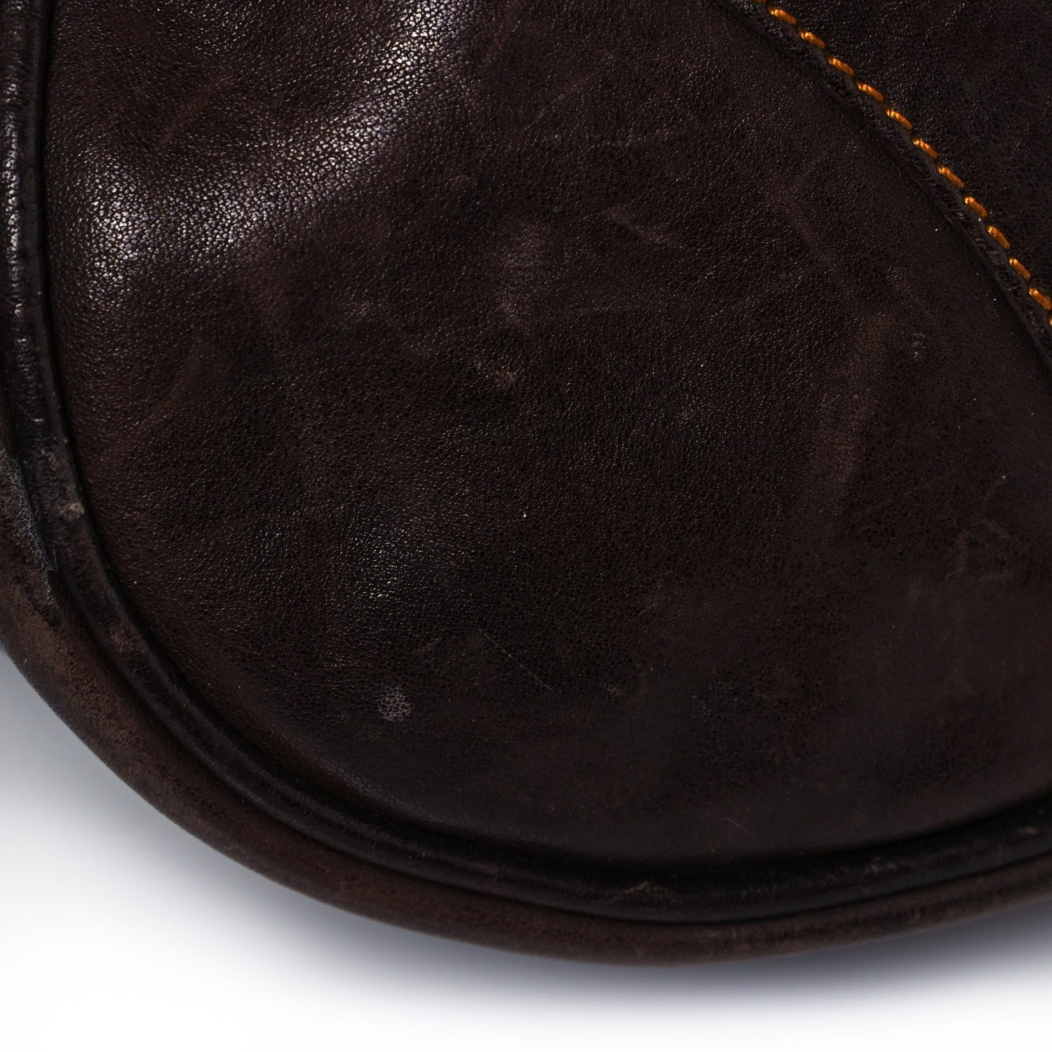 Christian Dior Calfskin Large Gaucho Double Saddle Bag Brown 5 of 30