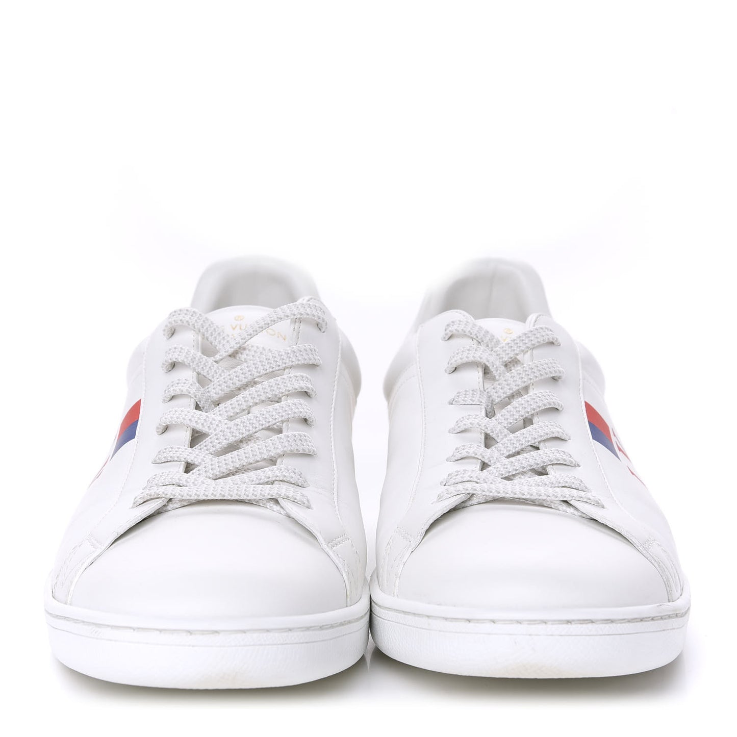 Calfskin Luxembourg Sneakers 9 White Red Blue