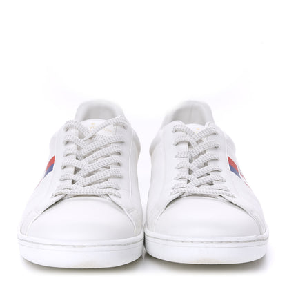 Louis Vuitton Calfskin Luxembourg Sneakers 9 White Red Blue 2 of 9