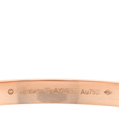 Cartier 18K Pink Gold LOVE Bracelet 16 3 of 6