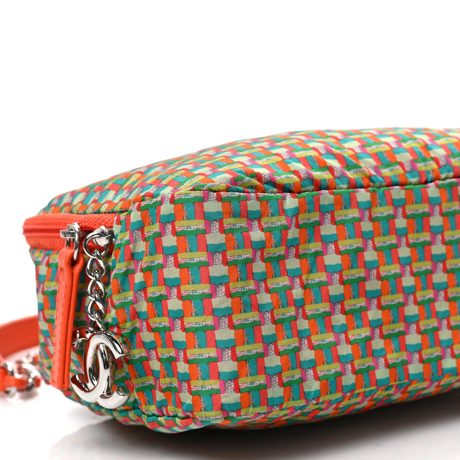 Chanel Rubber Quilted Lambskin Coco Rain Camera Bag Orange 10 of 14