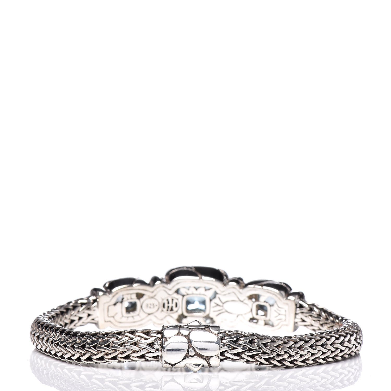 John Hardy Sterling Silver Blue Topaz Batu Kali Bracelet 3 of 5