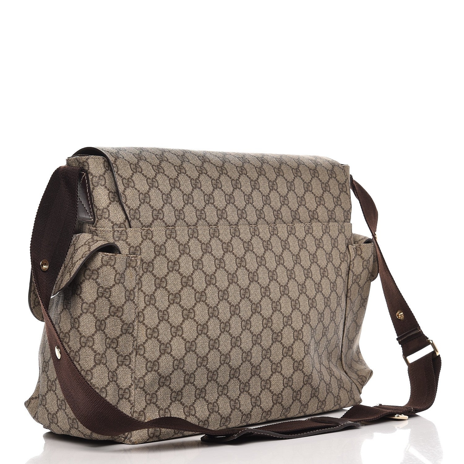Gucci GG Plus Monogram Messenger Diaper Bag Dark Brown 3 of 9