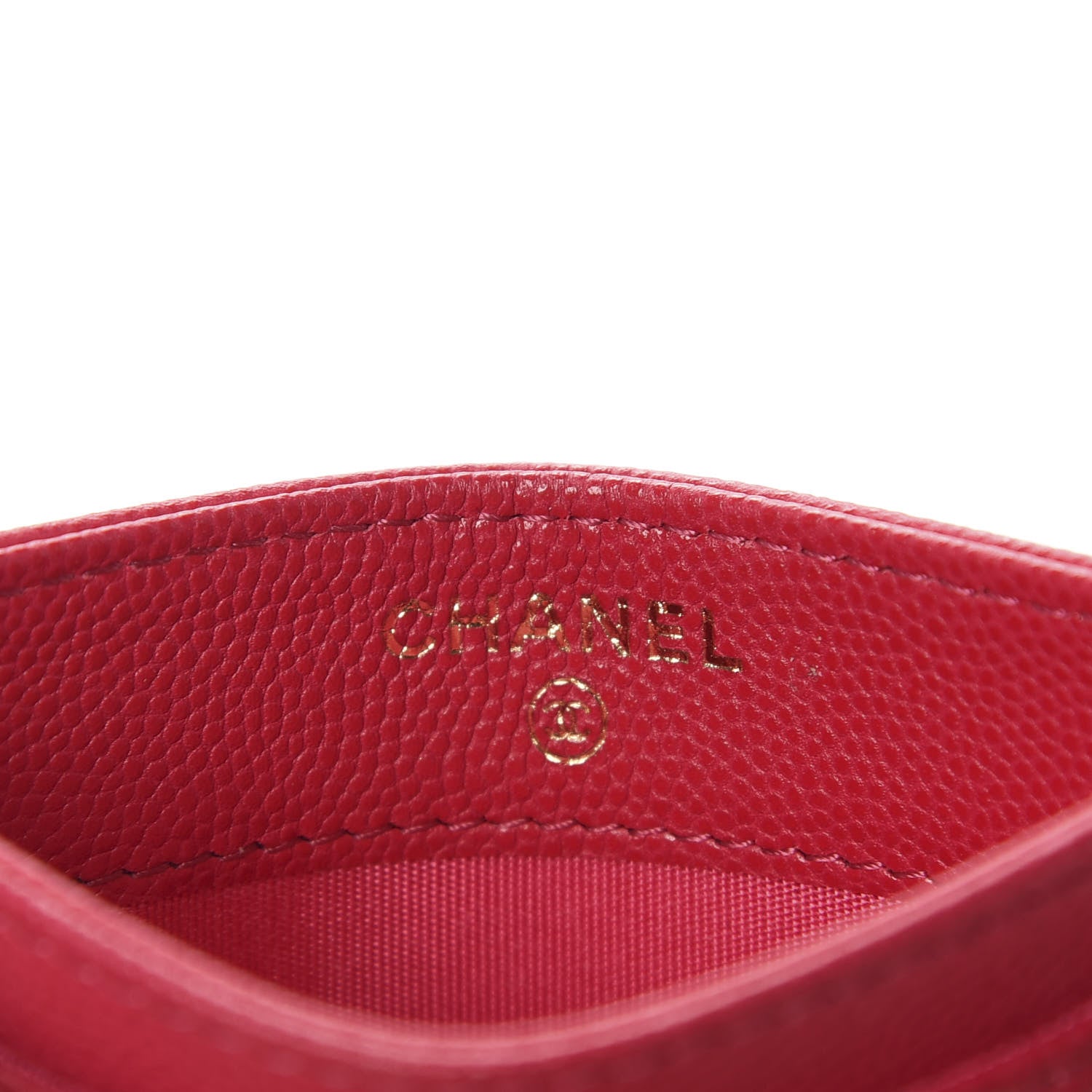 Chanel Caviar Camellia Embossed Card Holder Fuchsia 5 of 8