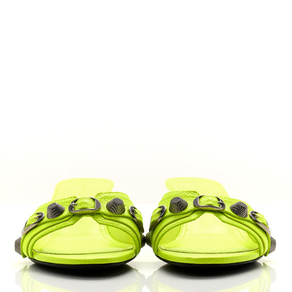 Balenciaga Agneau Arena Cagole 50mm Slide Sandals 41.5 Fluo Yellow 2 of 12