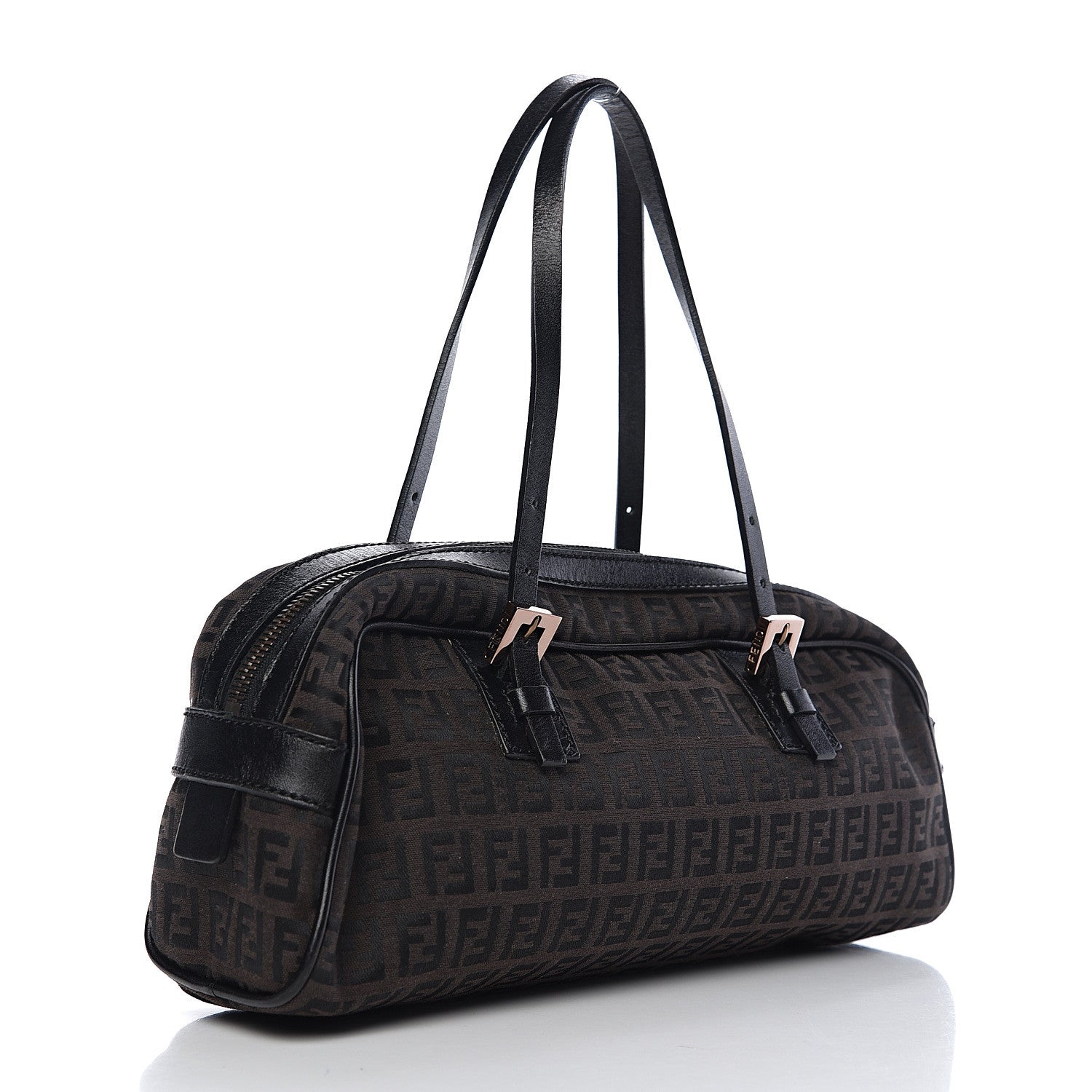 Fendi Zucchino Small Buckle Tote Brown 2 of 8